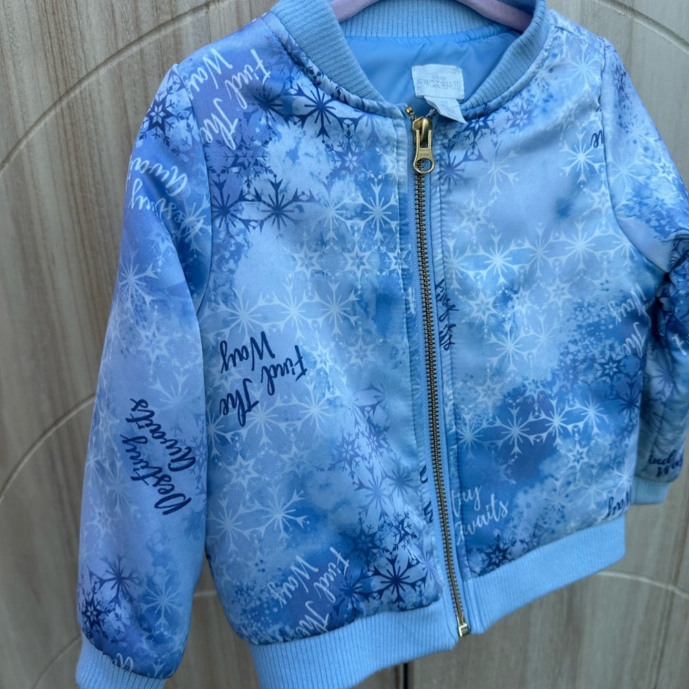 Disney Blue Puffer Jacket with Playful Design